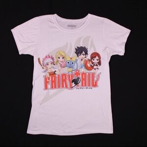 Fairy Tail Swim Chibi Anime Tee Funimation White Graphic T-Shirt XL